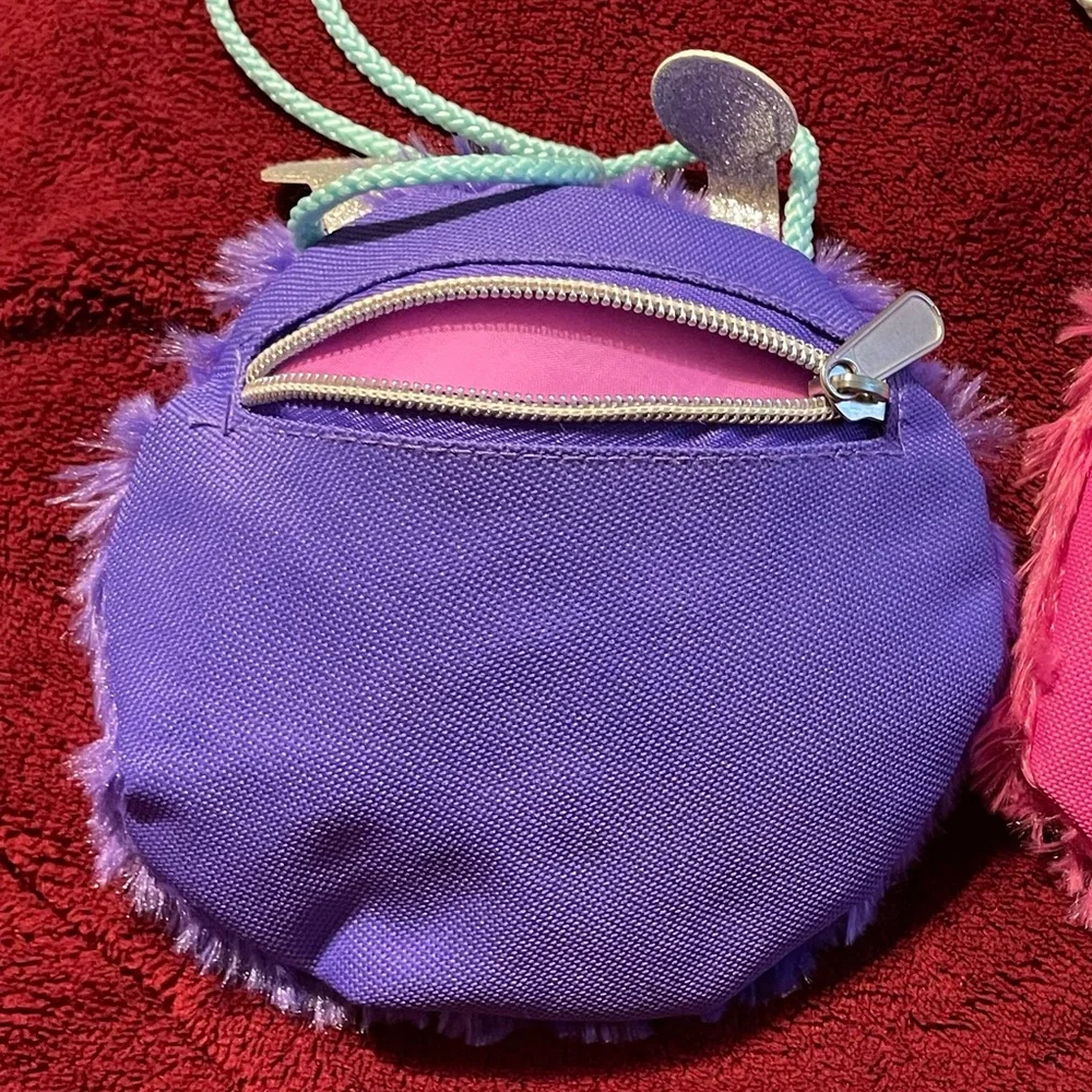 PURPLE MONSTER It’s her own little FUZZY MONSTER Coin Purse by UNDERRATED NWOT